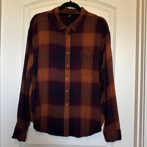 Plaid Button-Up Shirt